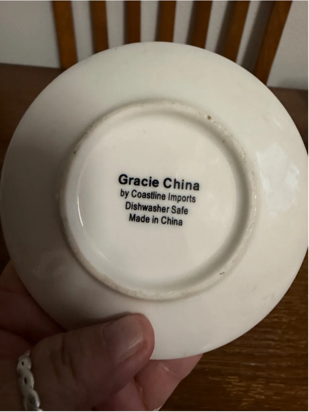 Gracie China by Coastline Imports Tea Mug Infuser Lid Saucer Black White Floral